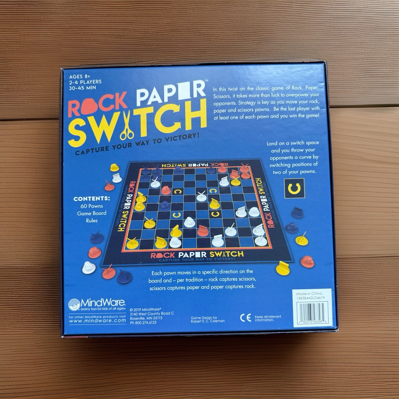 MindWare Rock Paper Switch Strategy Board Game, Easy to Learn, 2-4, Age 8+