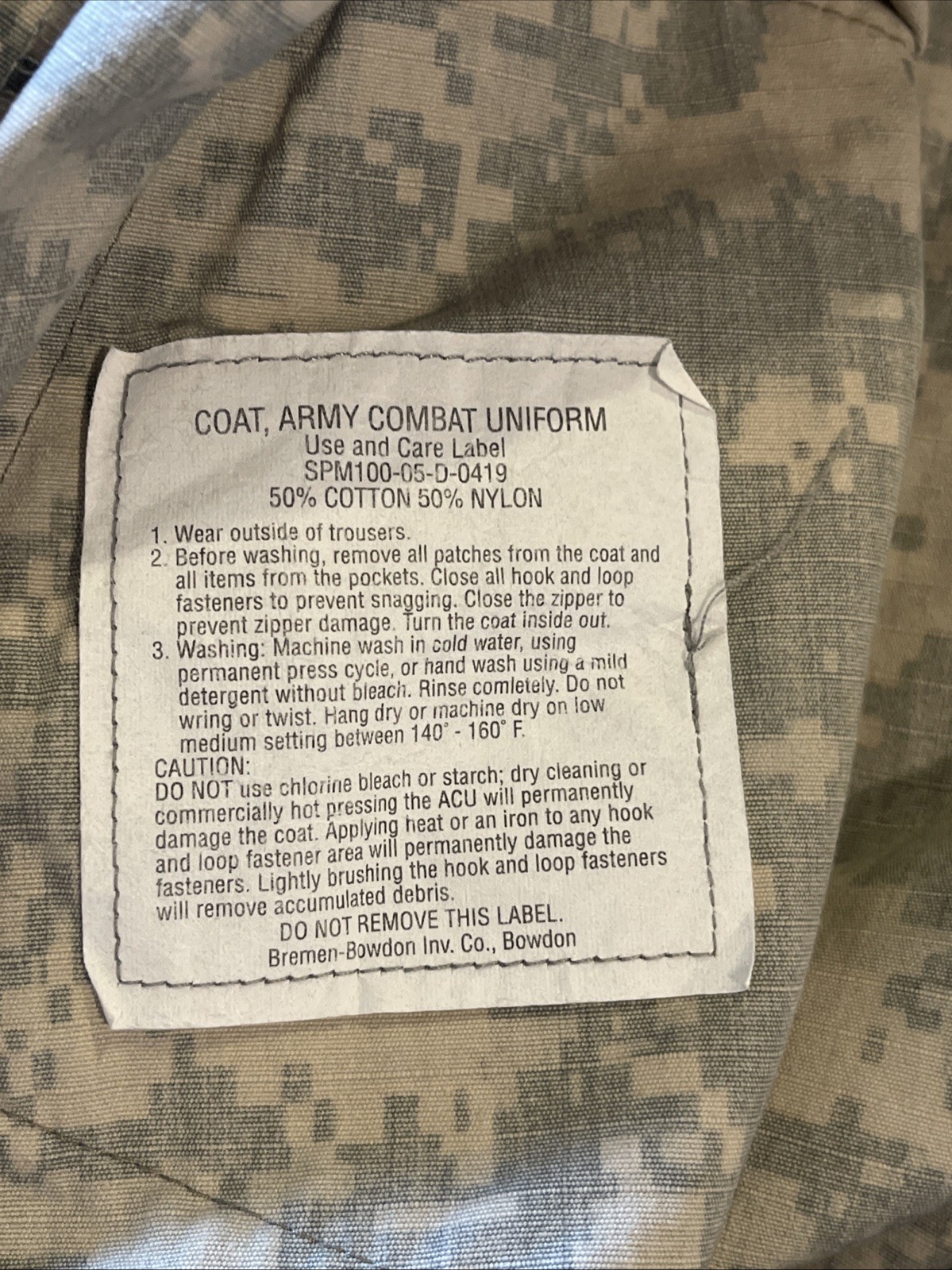 US Army ACU Combat Jacket Medium Regular Digital Camo Ripstop 2000s Military