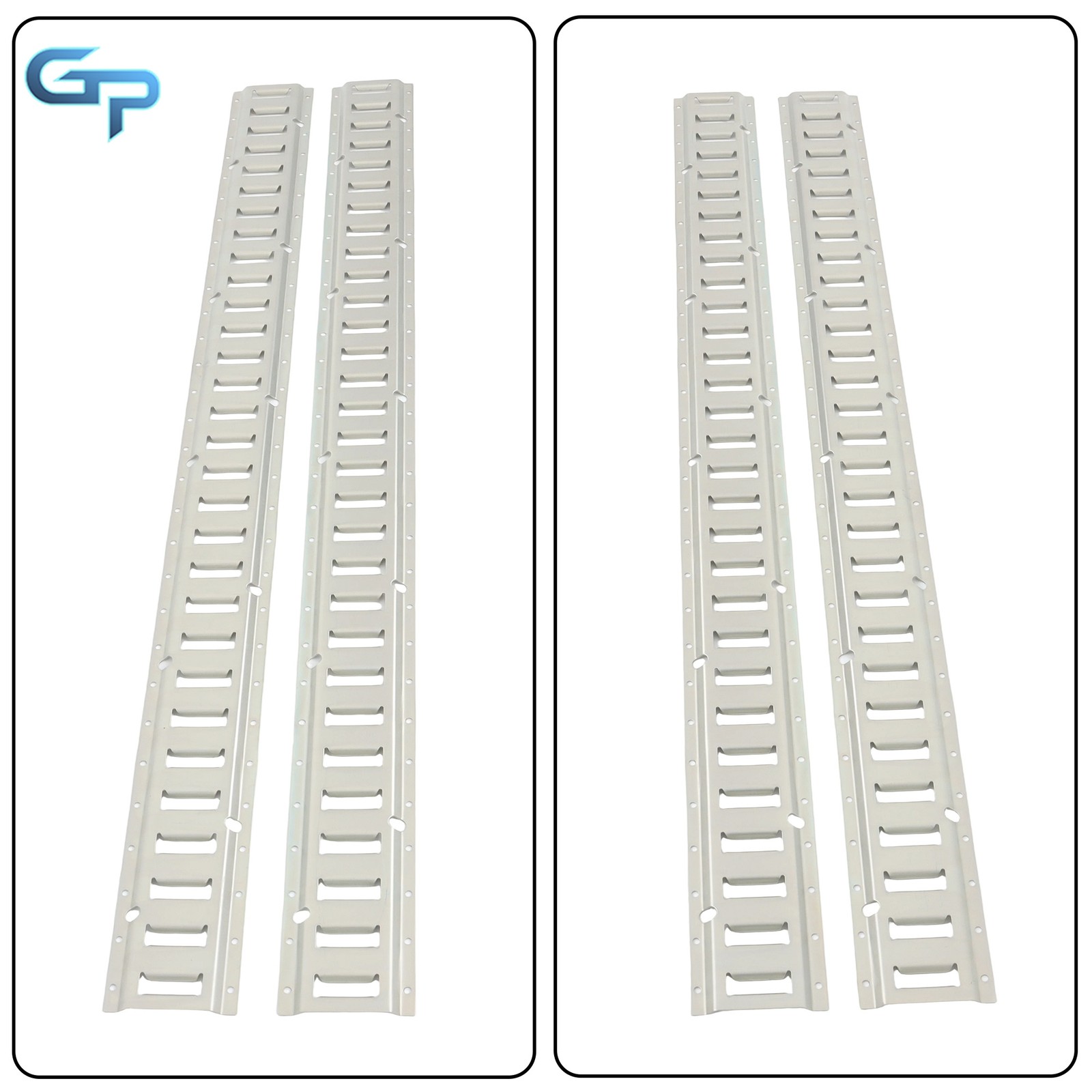 2PC 5' E-Track Tie-Down Rail For Truck Trailer Cargo Van Utility