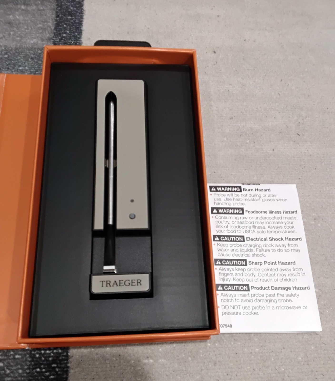 Traeger Wireless Meat Thermometer WiFi Compatible Grill NEW Open Package B