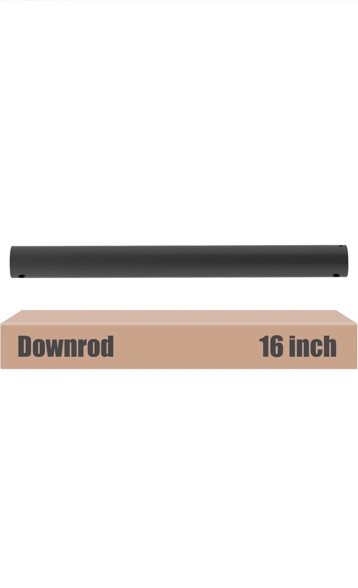 16 Inch Downrod Extension - Color: Black NEW!!!