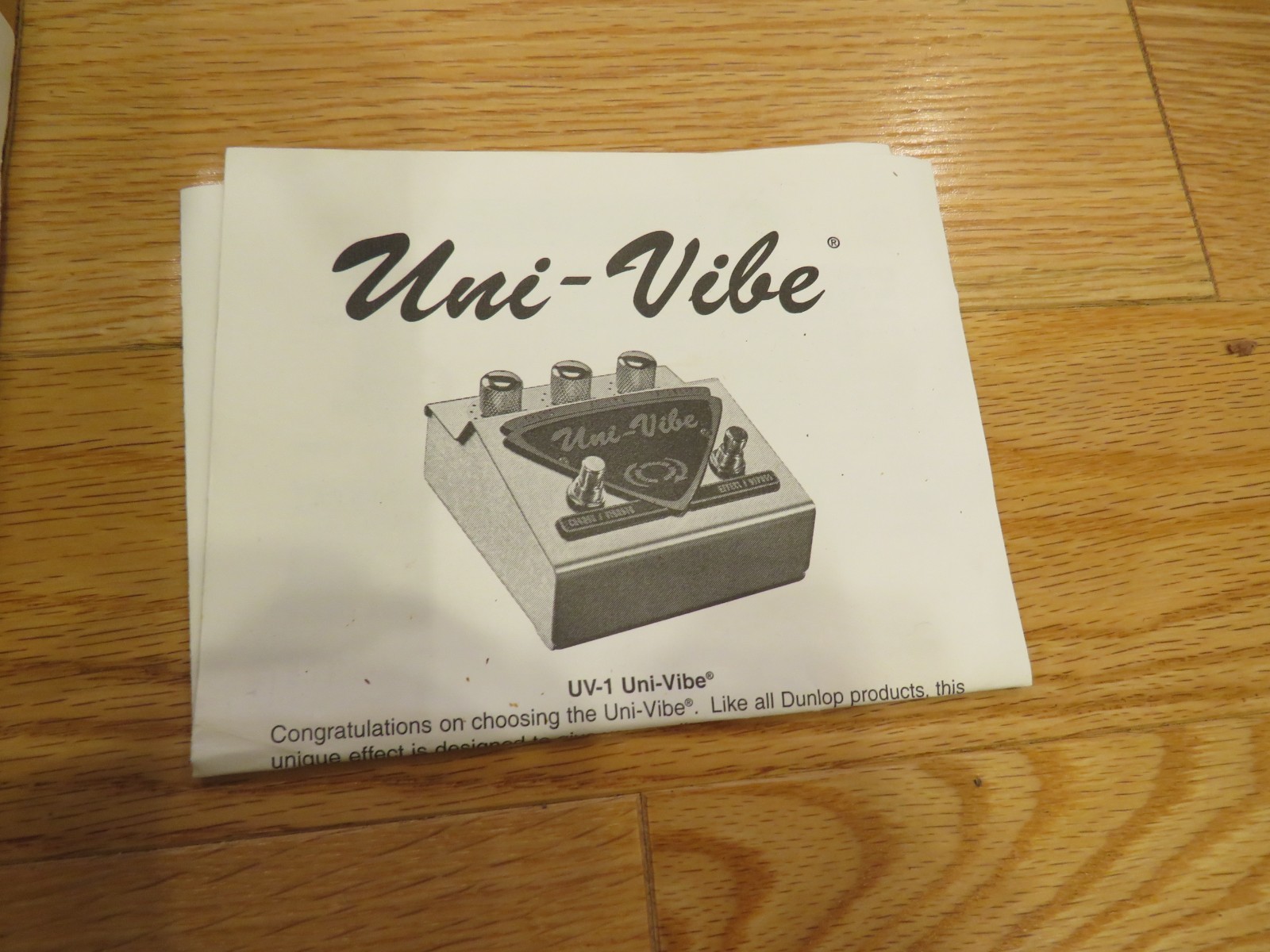 Jim Dunlop UV-1 Uni-Vibe and UV-1FC Foot Controller, Opened Box
