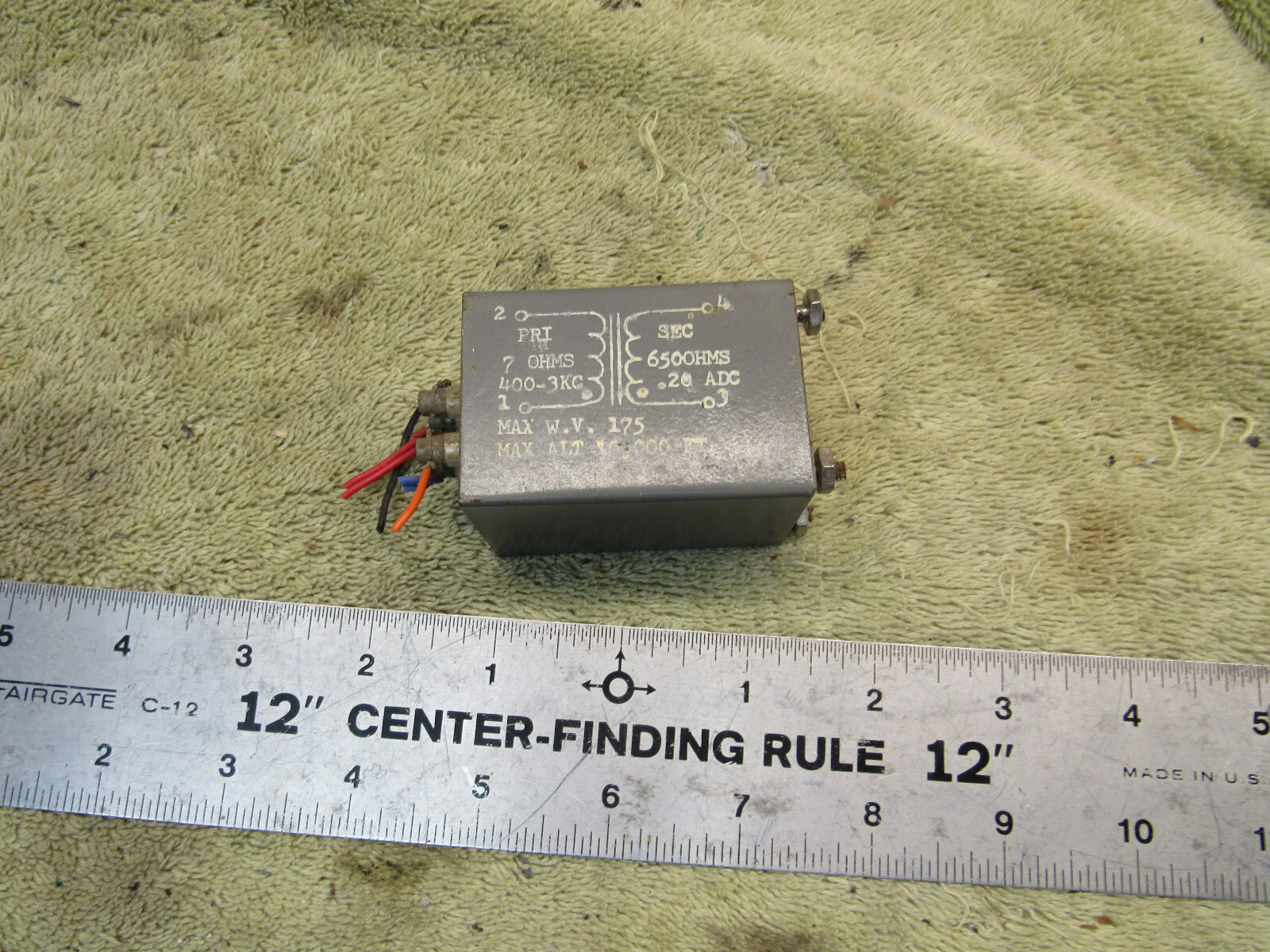 Vintage Audio Transformer TF4RX17YY BX-4936 7ohm 6500ohm B.T. Co.