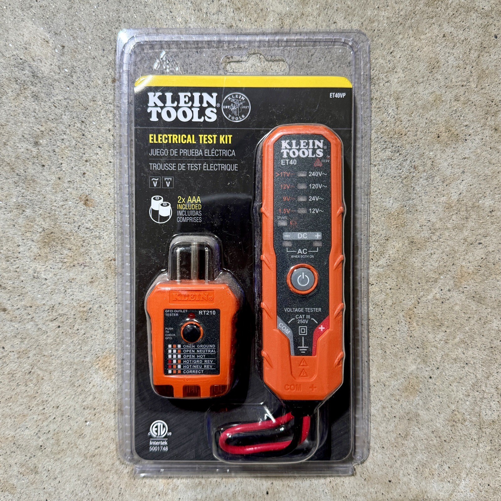 Klein Tools ET40VP Electrical Test Kit - Outlet And Voltage Tester