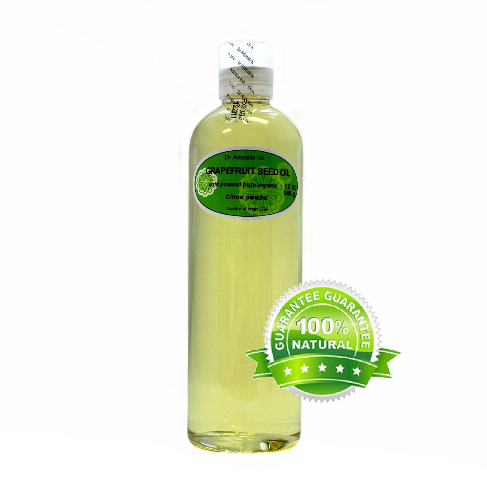 12 OZ ORGANIC 100% PURE GRAPEFRUIT SEED OIL