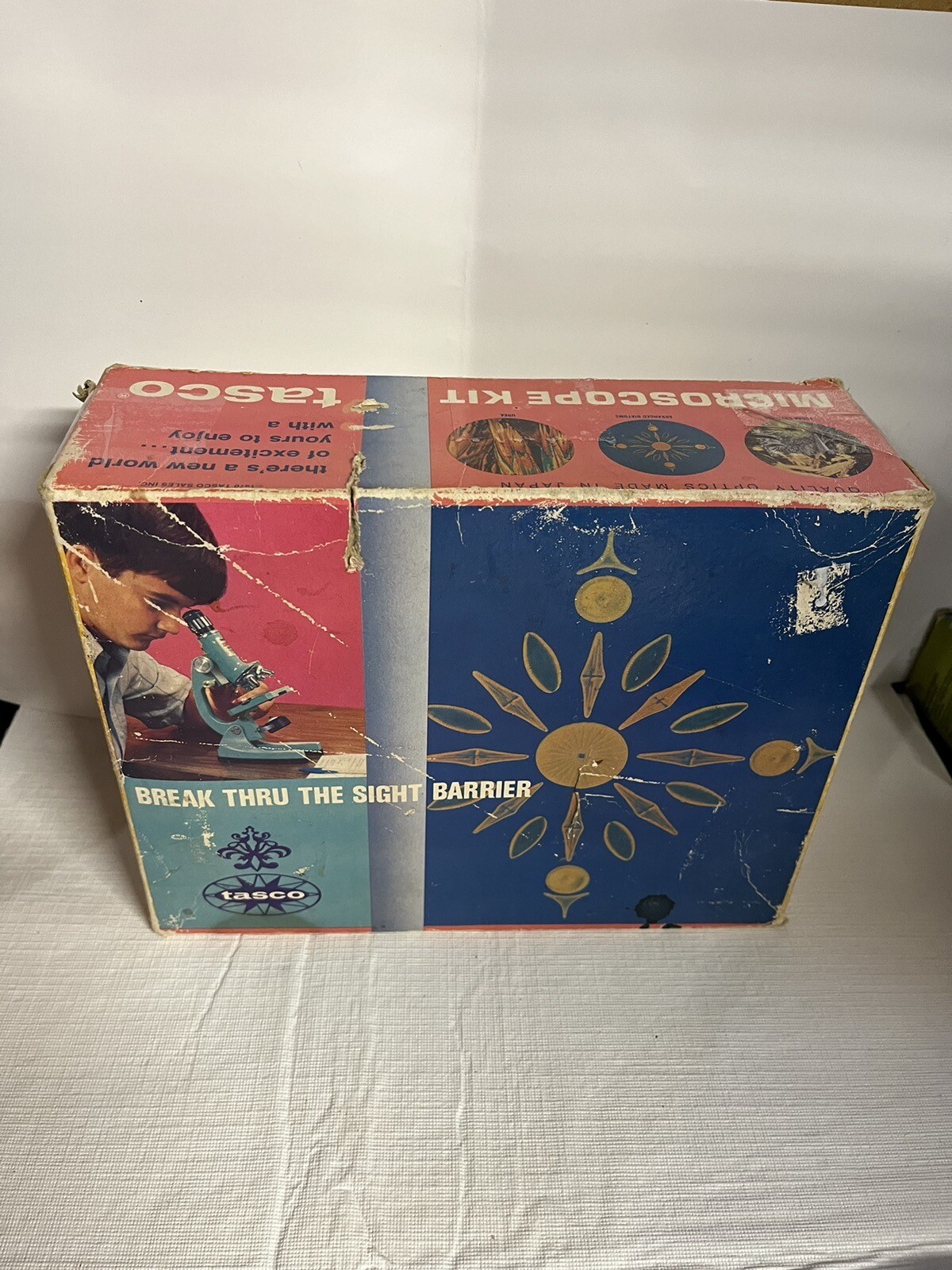 Vintage Tasco 75x, 150x & 450x Microscope Kit #992 Discover science discovery