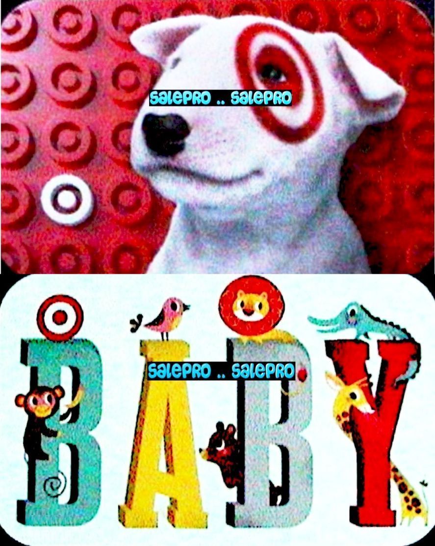2x TARGET 2015 THE BULLSEYE DOG & HAPPY BIRTHDAY BABY COLLECTIBLE GIFT CARD LOT