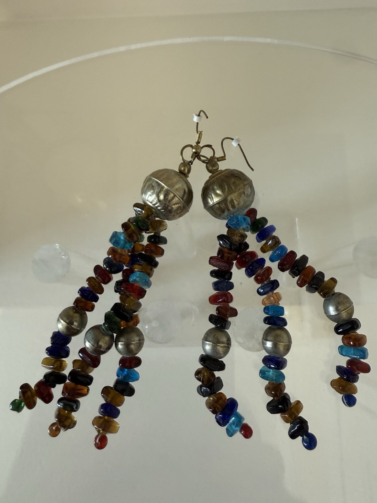 Vtg long Hanging earrings 4 Inches Long