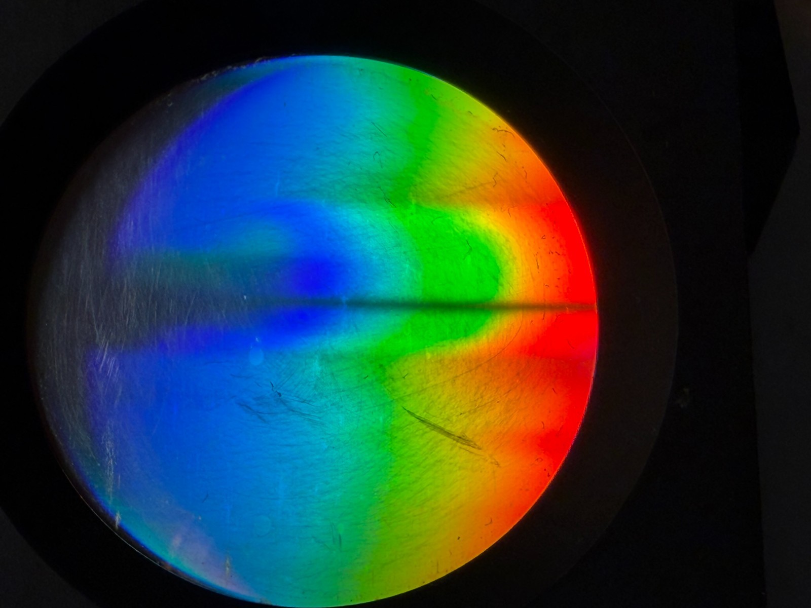 Precision Optical Diffraction Grating Assembly w/ Blue Interference Filter