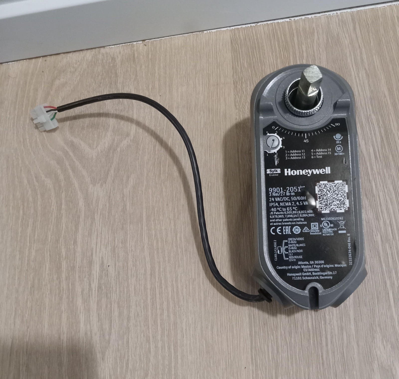 Honeywell MS3103K10241 Actuator 9901-2051 Sylc Enabled NFC 3 Nm 24 VAC 50/60