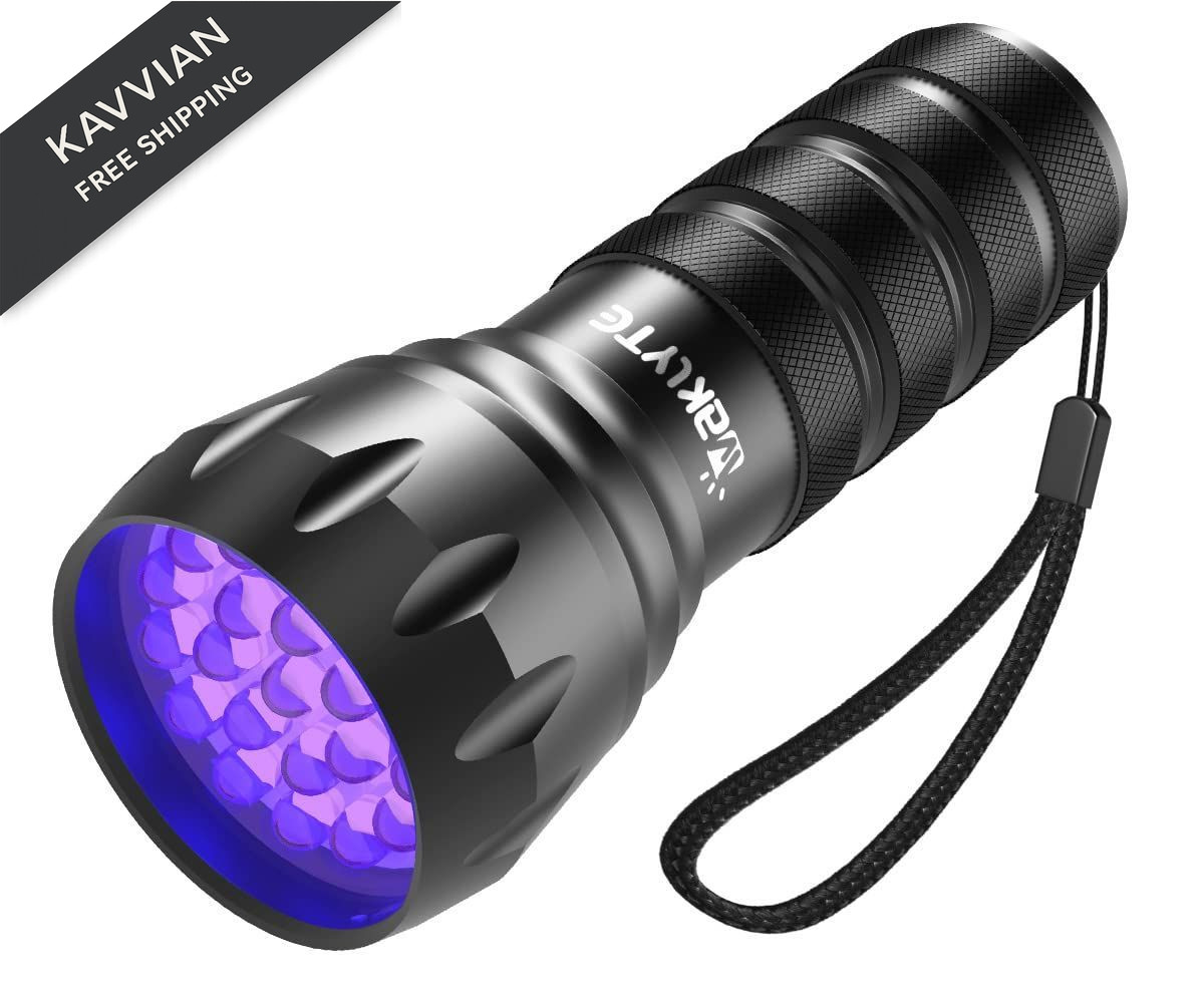 Waklyte Black Light UV Light, 21 LED 395nm Flashlight, Powerful Mini