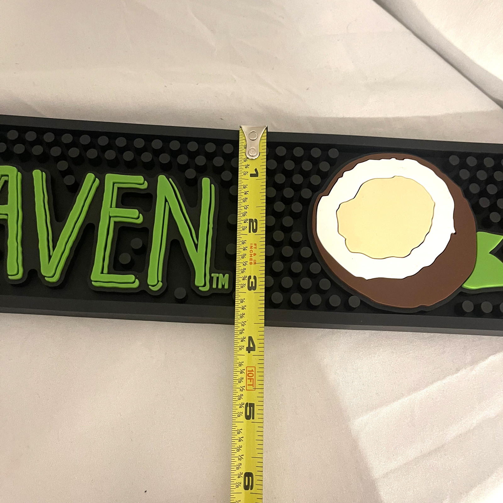 RUMHAVEN Bar Mat *NEW*. Black - Coconut design - Man Cave