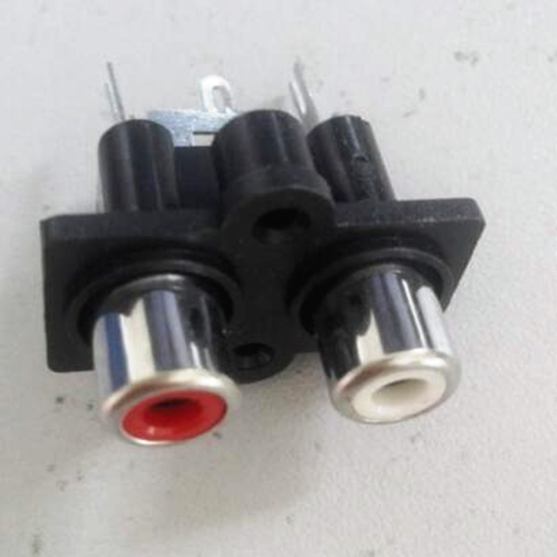 2x Panel QUAD RCA Female Chassis Socket Connector