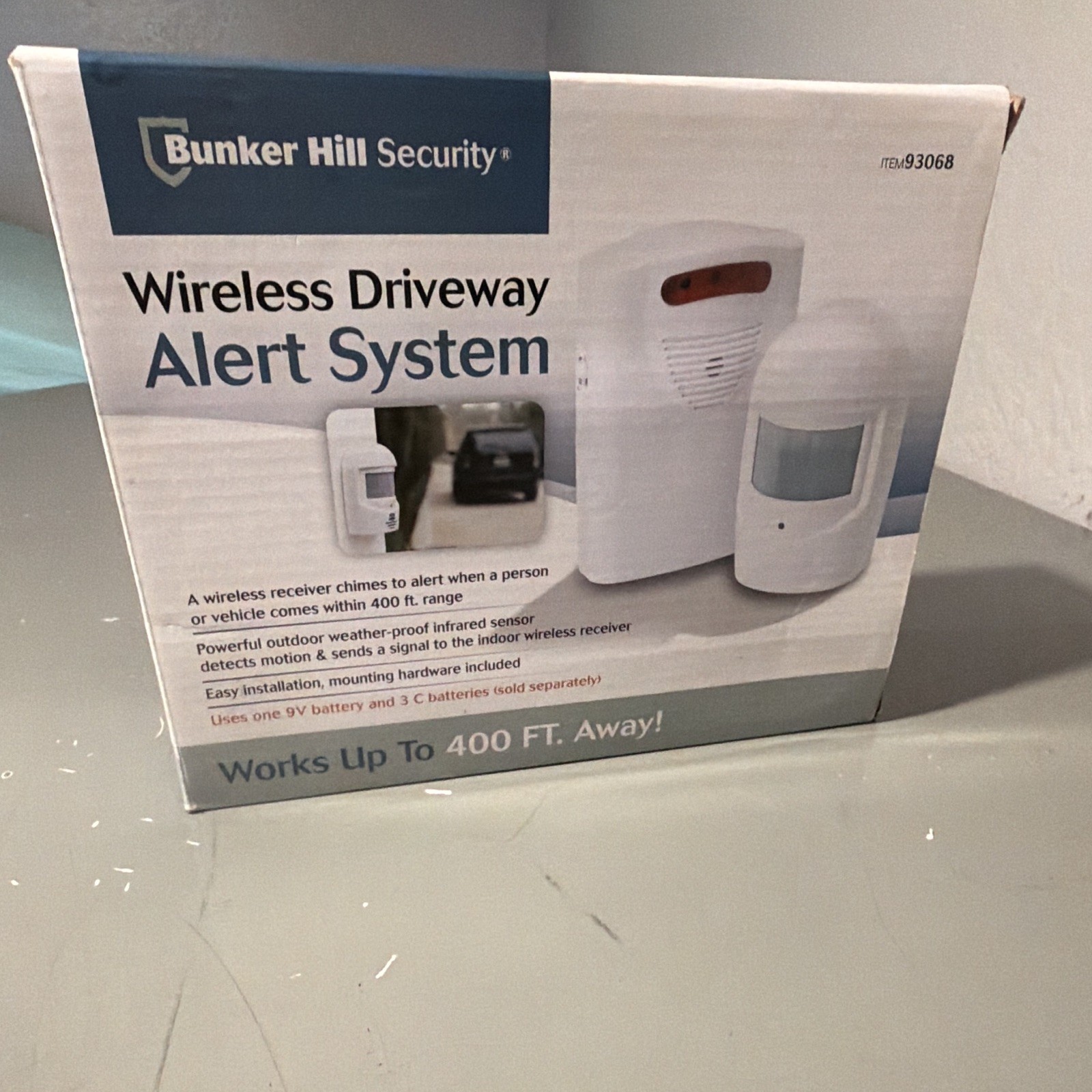 Bunker Hill Security Wireless Driveway Alert System 400 ft Receiver/Sensor