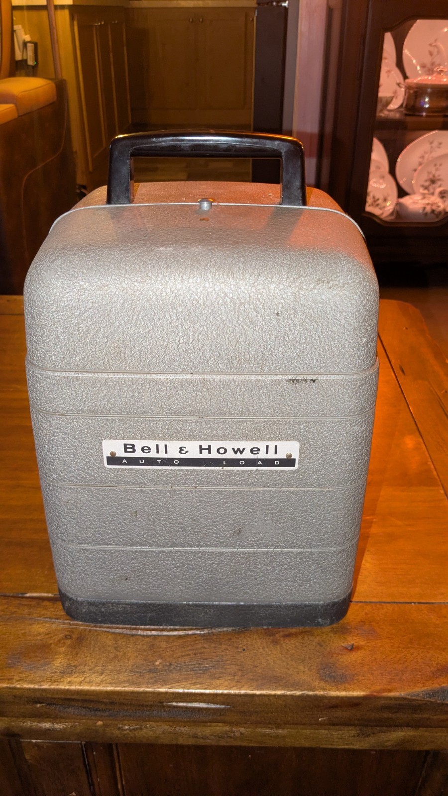 Vintage Bell & Howell 253AX 8mm Film Projector Gray W/ Case Reel 115V Needs Bulb