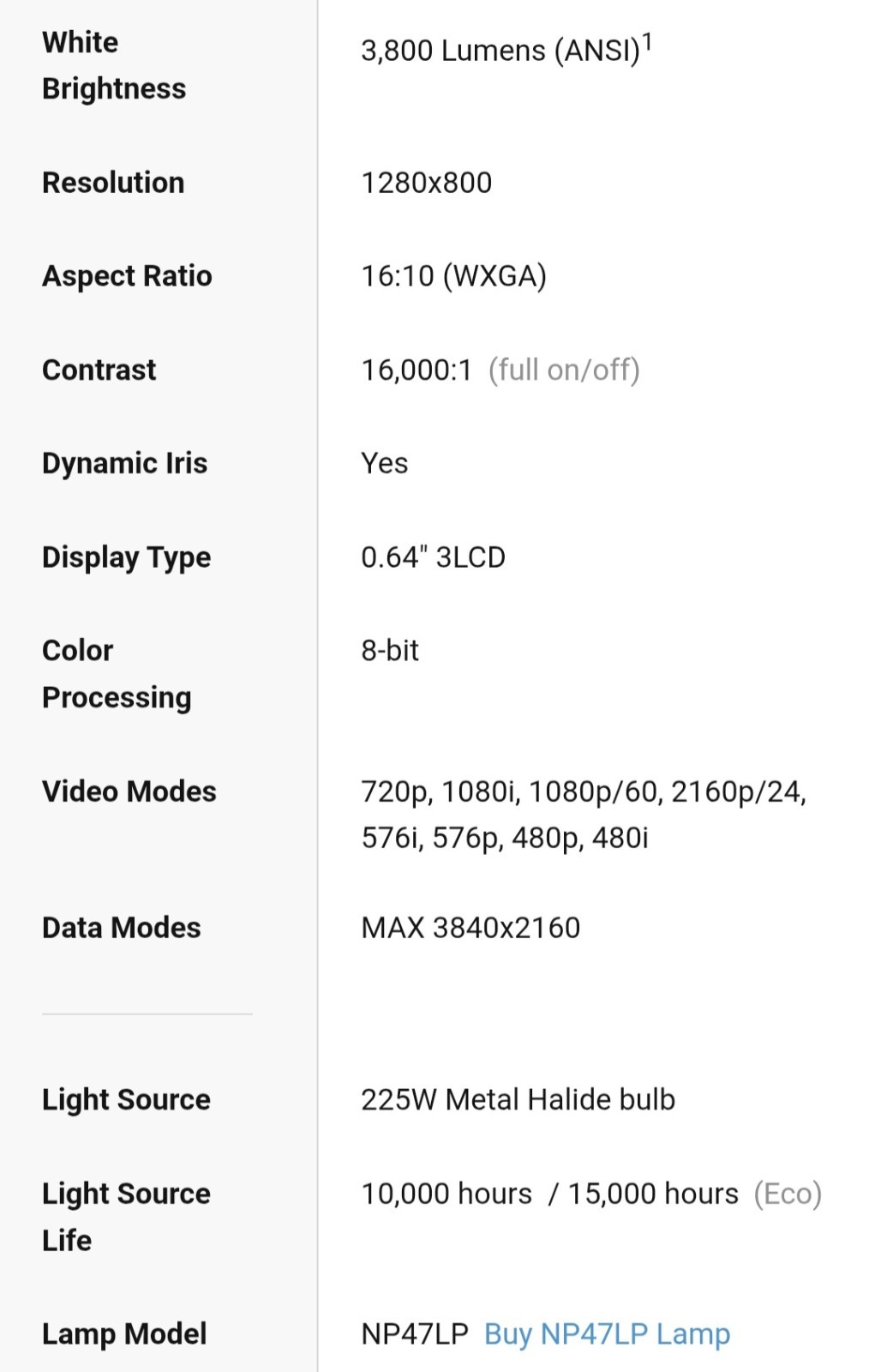 NEC MC382W 3LCD Projector #18
