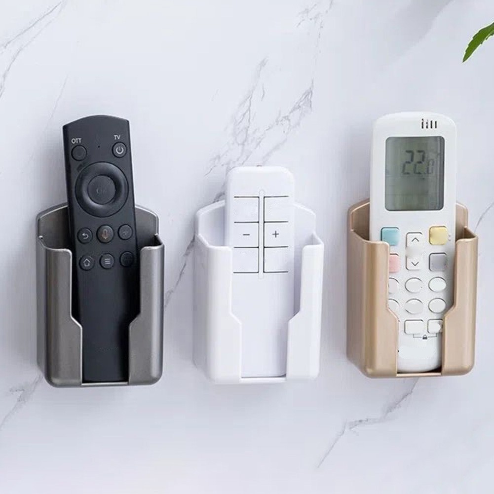 Remote Control Holder Wall Mount Two Pack Space Efficient Storage for Home Use