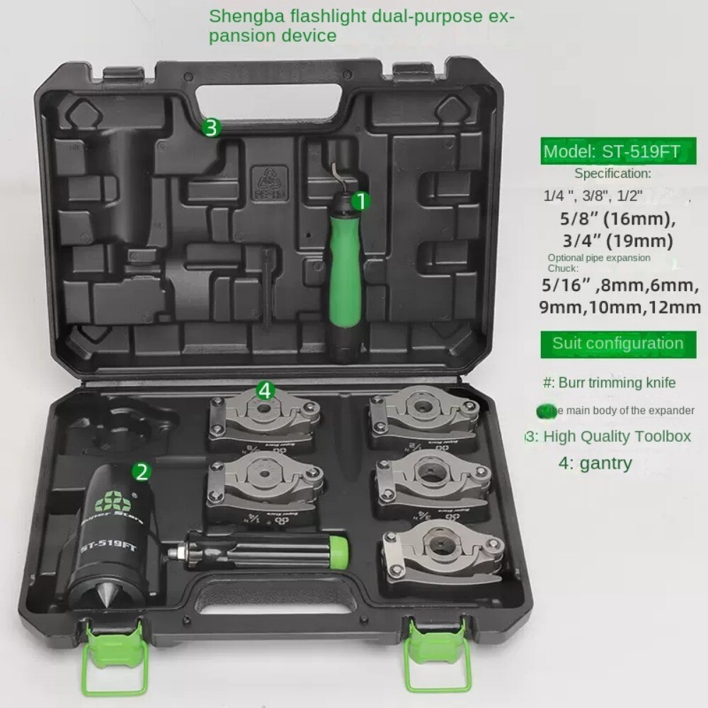 ST-519FT Copper Pipe Expander Set Air Conditioner Metric Reamer Flaring Tool