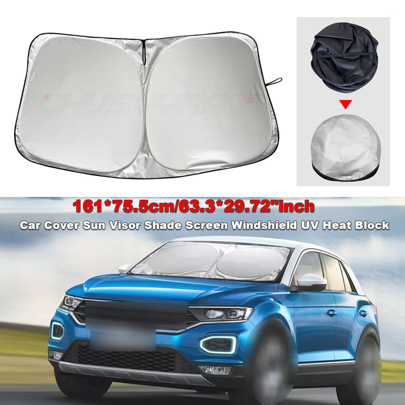 Sun Shade Foldable UV Block Cover Visor Shield For Chevrolet Silverado 2024