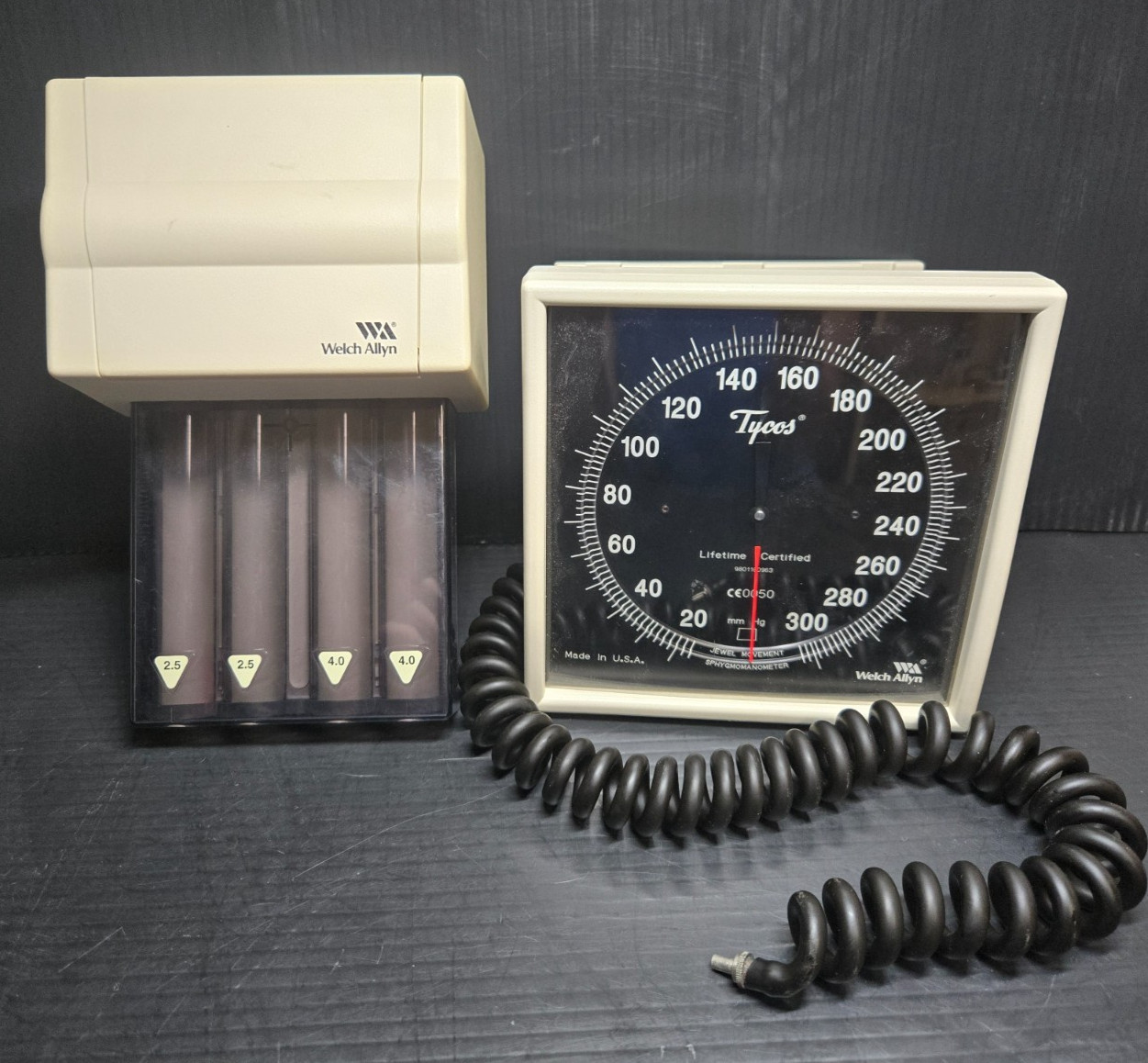 Welch Allyn KleenSpec Disposable Specula and Tycos CE0050 Sphygmomanometer (JK)