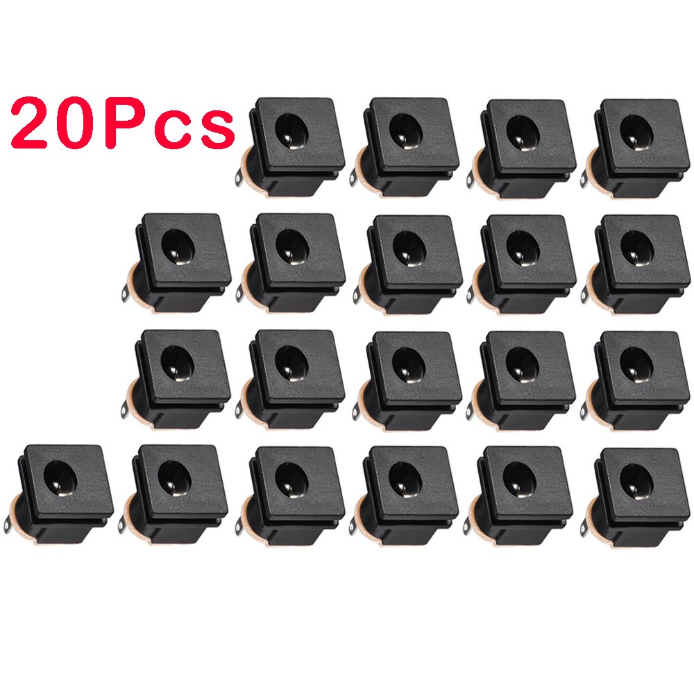 20PCS Power Jack Socket Female Panel Mount Connector DC-015 0.5A DC30V 3 Pin