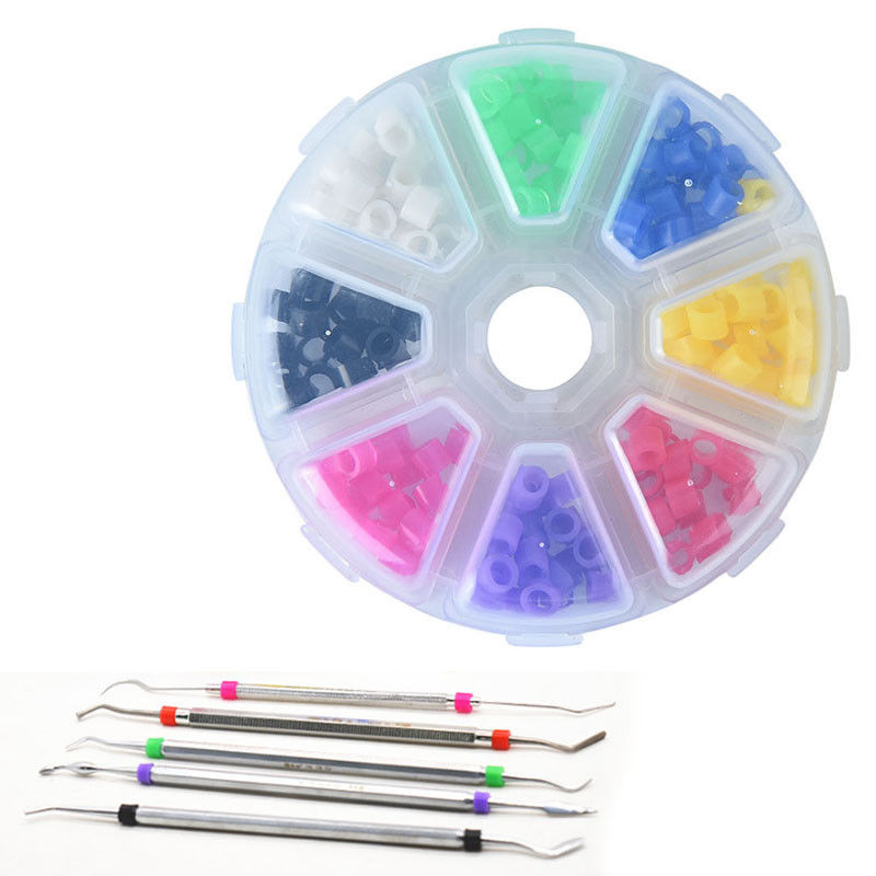 10 Boxes Dental Silicone Instrument Code Rings 8 Standard Color Recognition