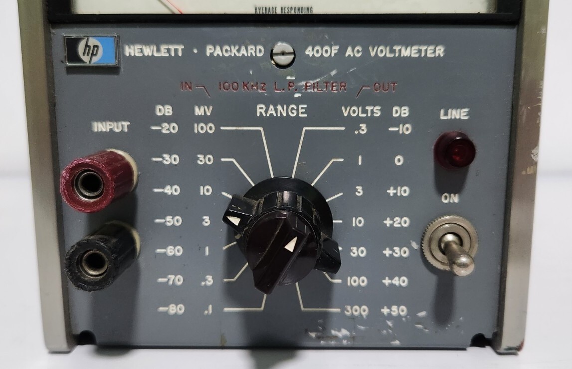 HP 400F AC Voltmeter 0-300V - Untested - Missing Power Cable