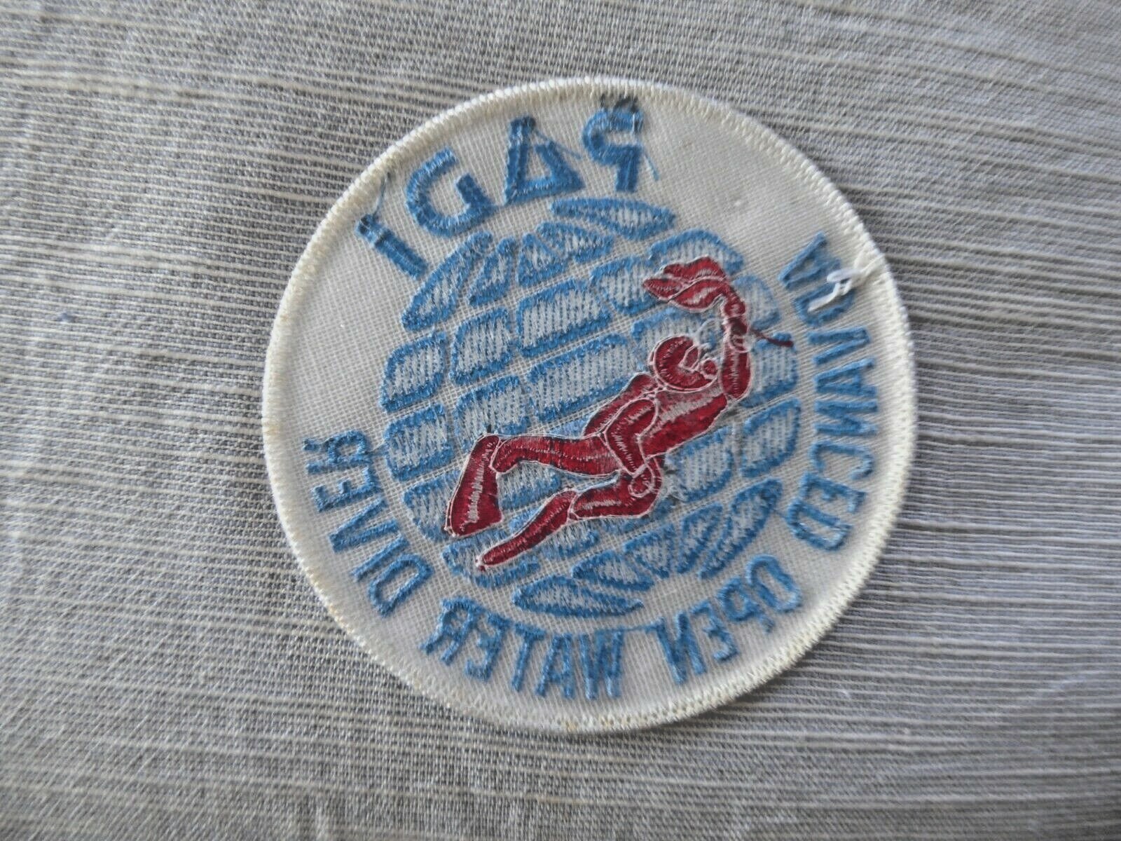 VINTAGE WOVEN PATCH PADI ADVANCED OPEN WATER DIVER