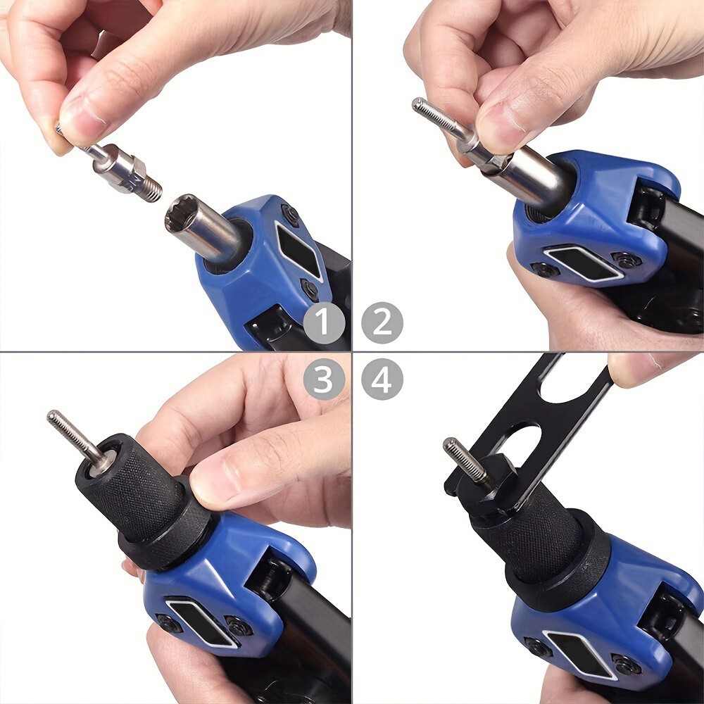 Rivet Gun Kit Rivnut Thread Setting Tool Nut Setter NutSert Metric SAE Riveting