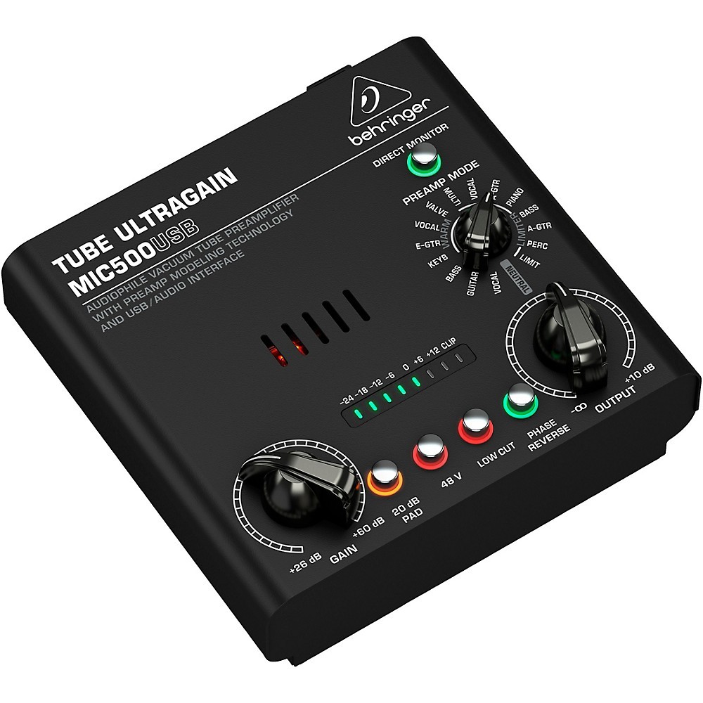 Behringer MIC500USB Audiophile Vacuum Tube Preamplifier