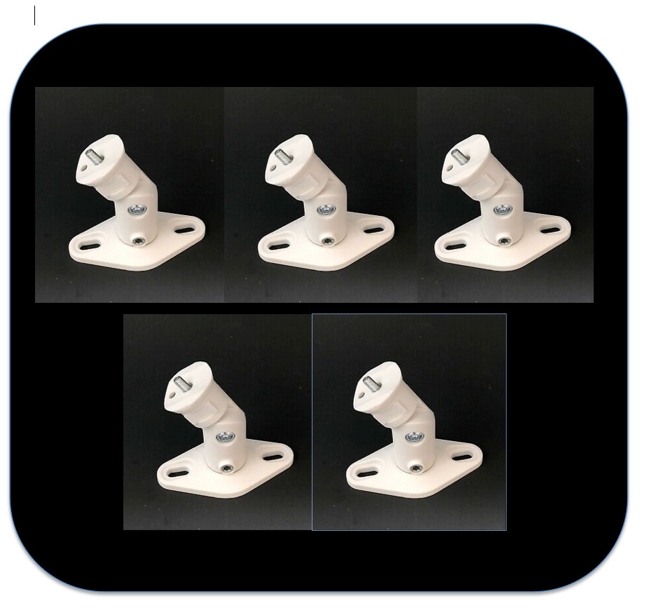 Set Of 5 Wall Mount brackets White For Bose Acoustimass Satellite speaker