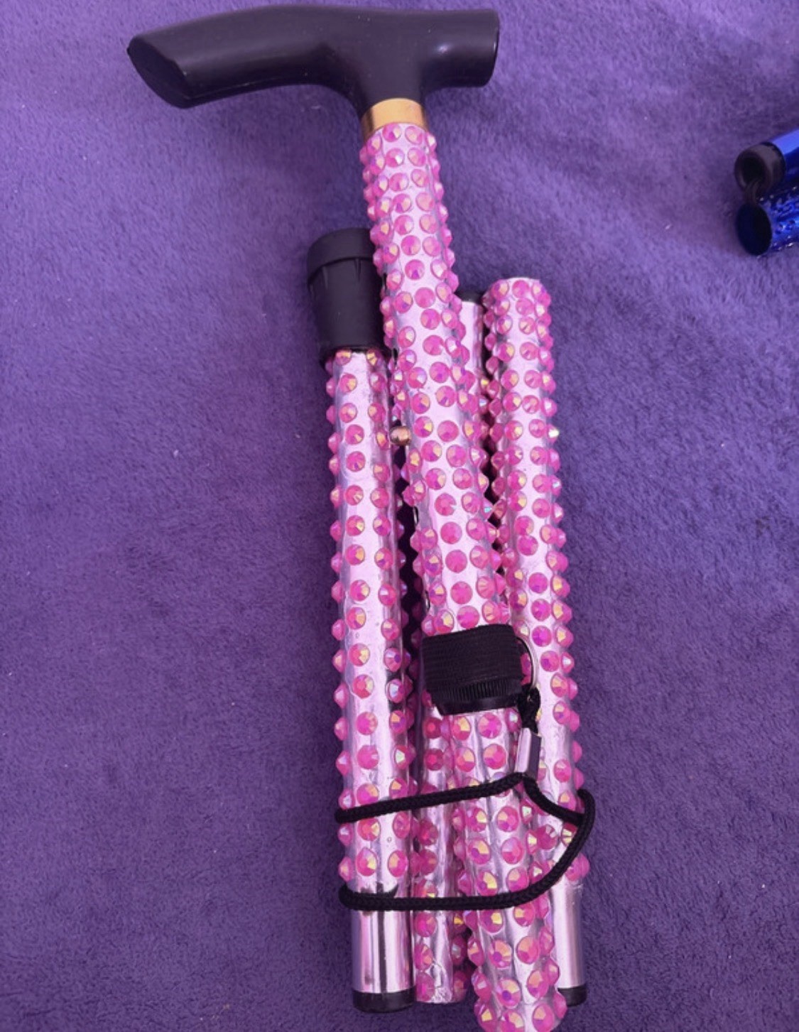 Pink Rhinestone Cane for Walking and Fashion Accessory