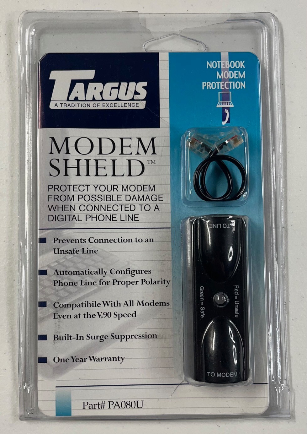 NEW Targus PA080U Modem Shield Compatible with All Modems Notebook Modem Set