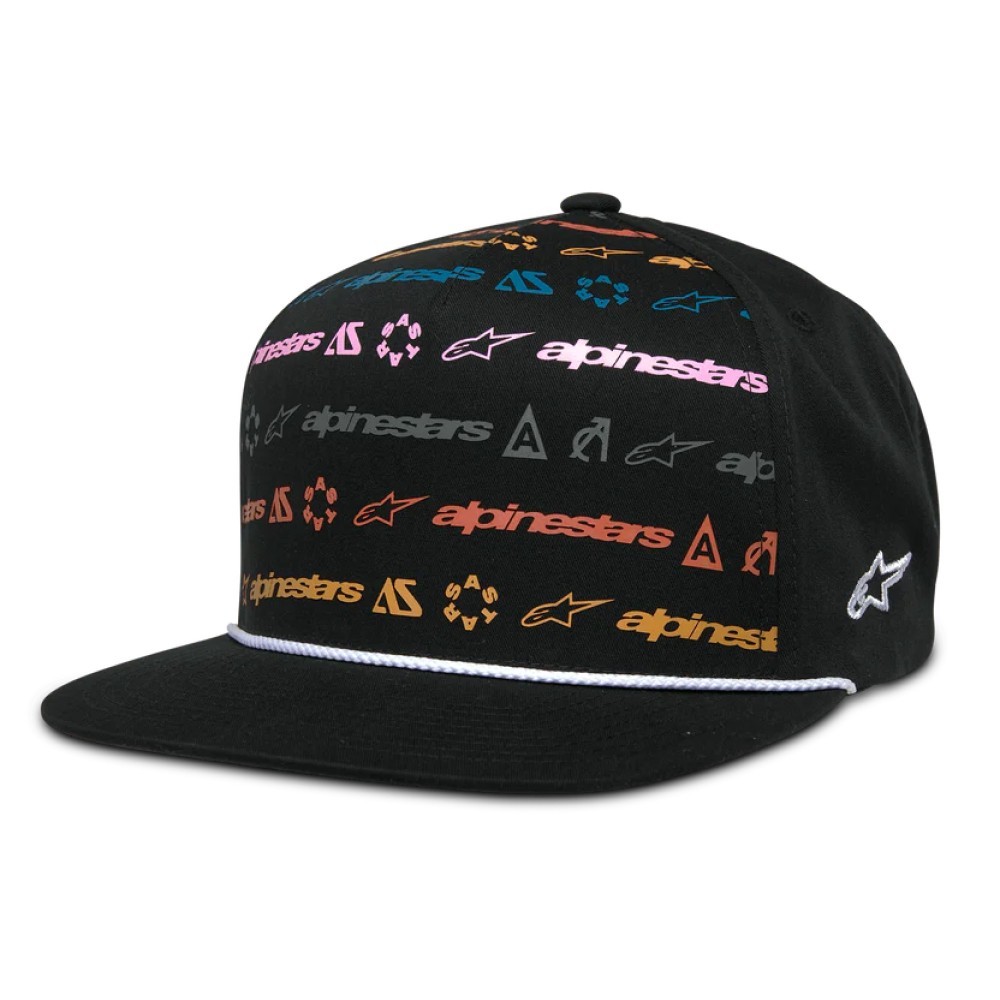 Alpinestars Glphy Baseball Cap Motorcycle Multi Logo Black