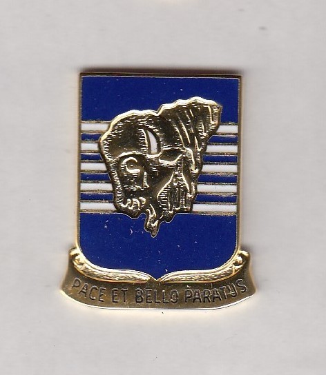 US ARMY 392nd INFANTRY REGIMENT crest DUI badge c/b clutchback G-23