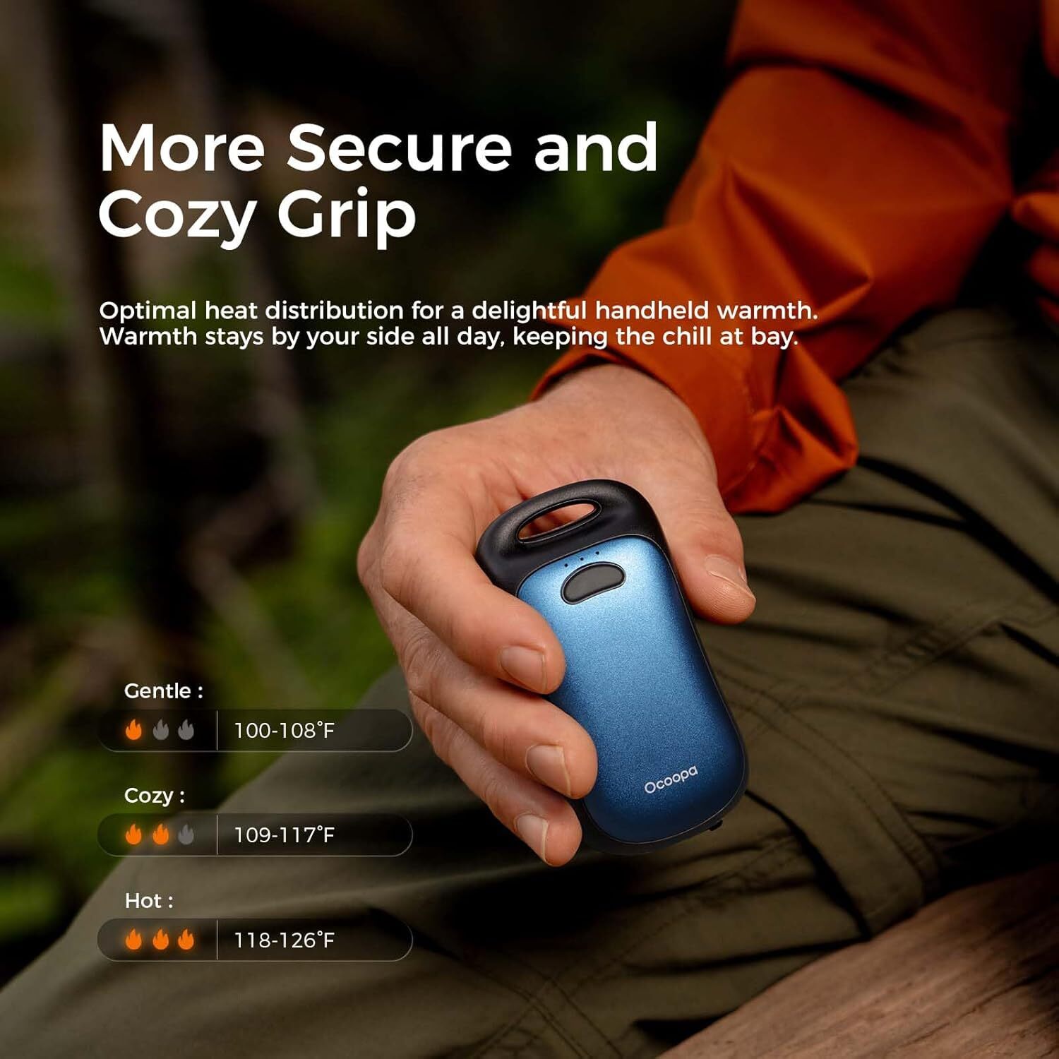 OCOOPA Magnetic 2in1 Hand Warmers Rechargeable Waterproof 6000mAh Camping