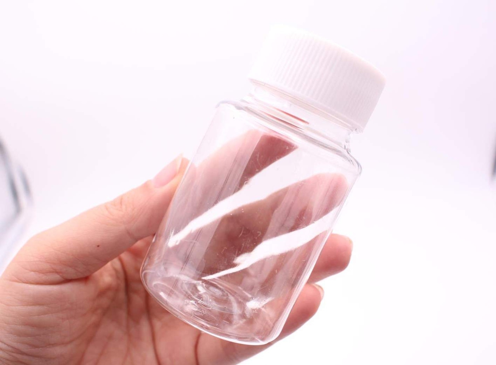 12PCS Clear Empty Portable Thicken Plastic Bottles Case with White Screw Cap ...