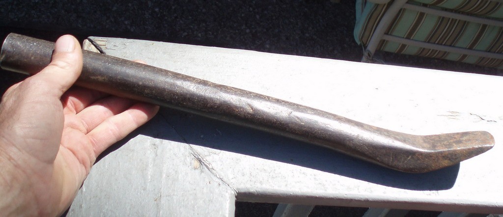 PRIMITIVE SOLID PRY BAR ANTIQUE HAND TOOL WRECKER TOOLS WORKSHOP EQUIPMENT