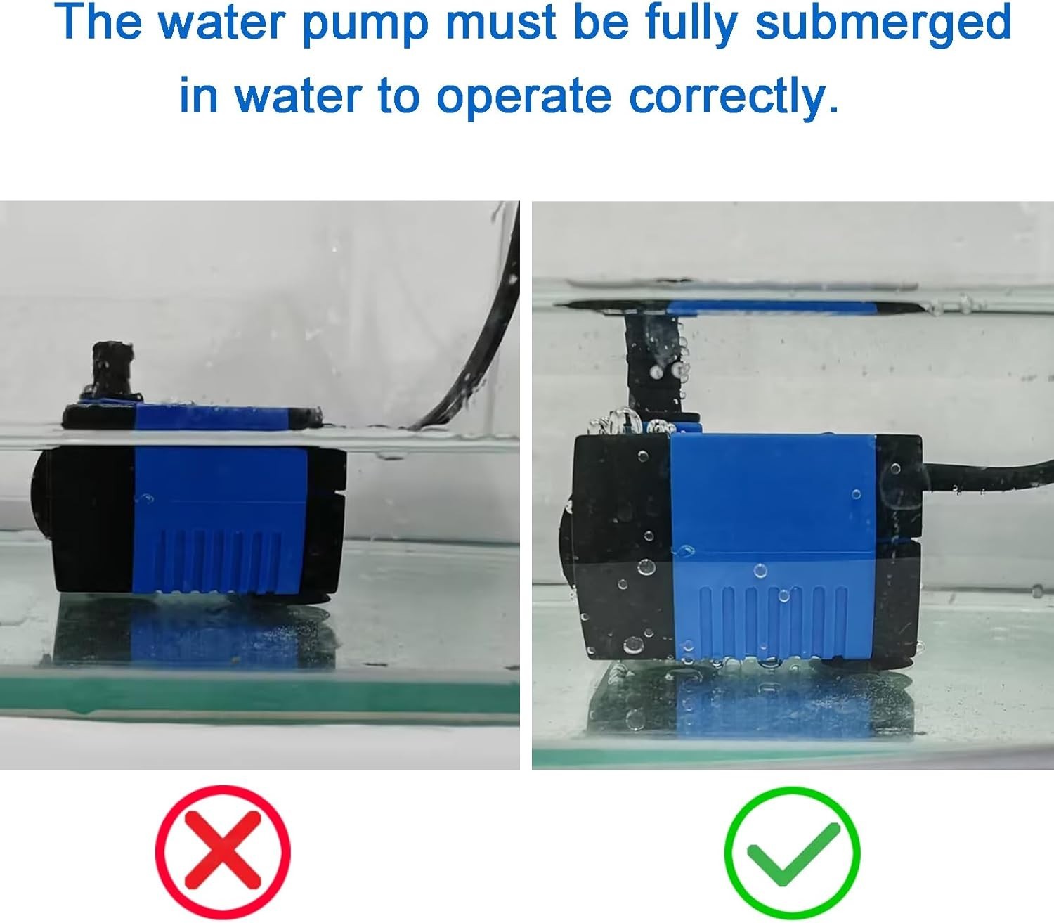 Adjustable 80 GPH Submersible Pump - Perfect for Aquariums & Hydroponic Systems