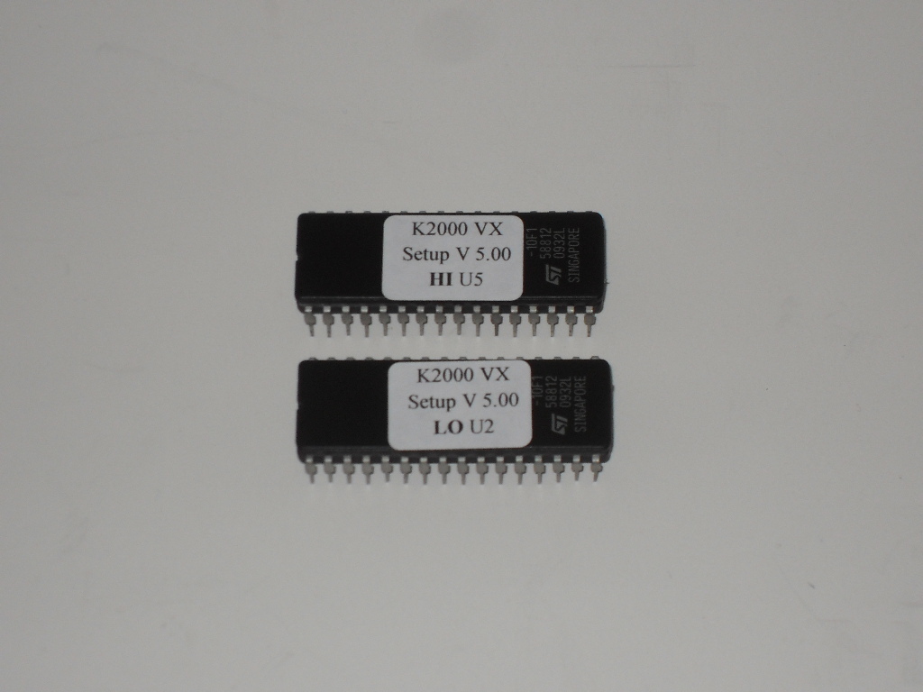 KURZWEIL K2000 K2000R K2VX Setup Eproms - new K2VX ROMs