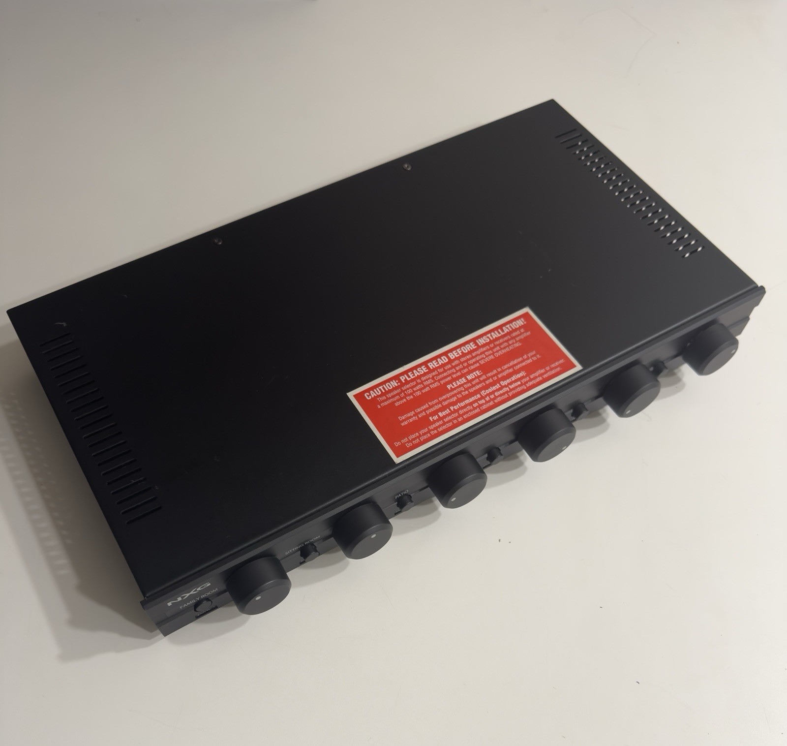 NXG NX-SSVC6- 6-Zone Automatic Impedance Matching Speaker Selector