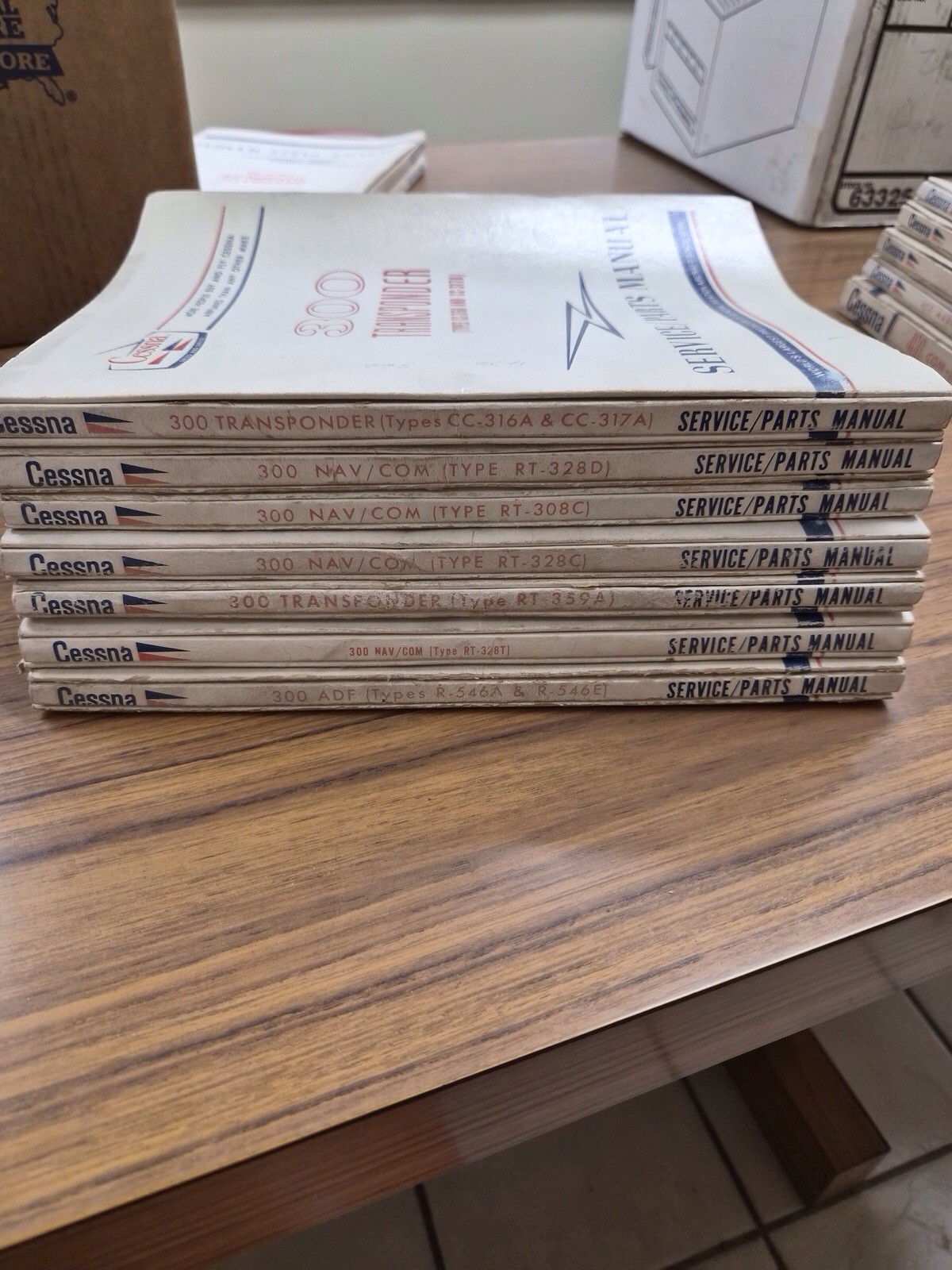 Cessna Avionics Vintage Service/Parts Manual, 300 Series, Qty 7