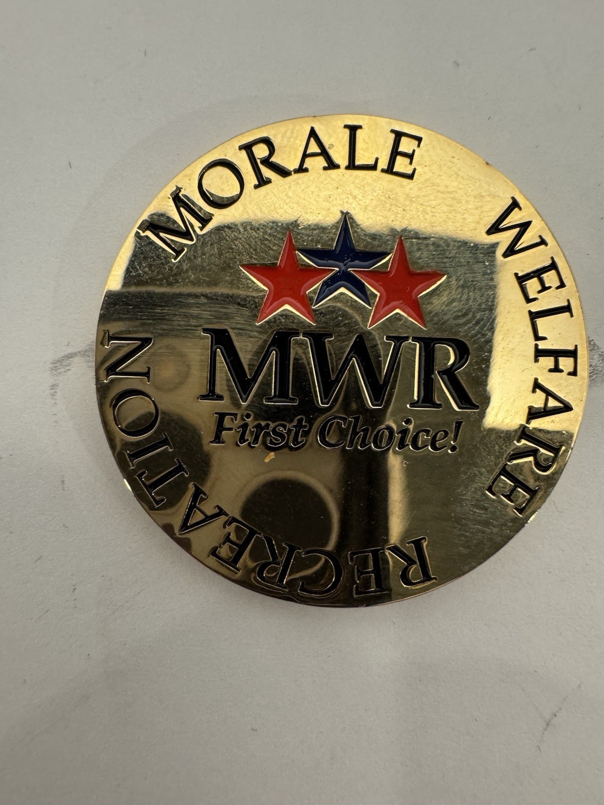 US Navy Morale Welfare Recreation MWR Pin Estate Find