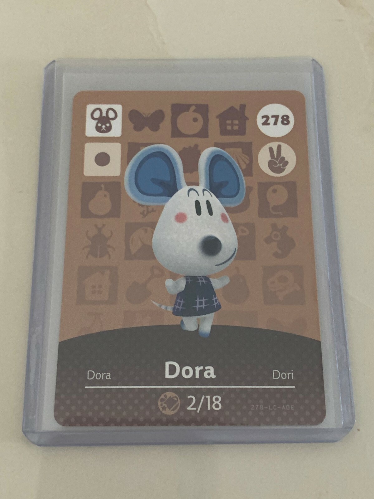 Dora # 278 Animal Crossing Amiibo Card Horizons Series 3 MINT NEVER SCANNED!