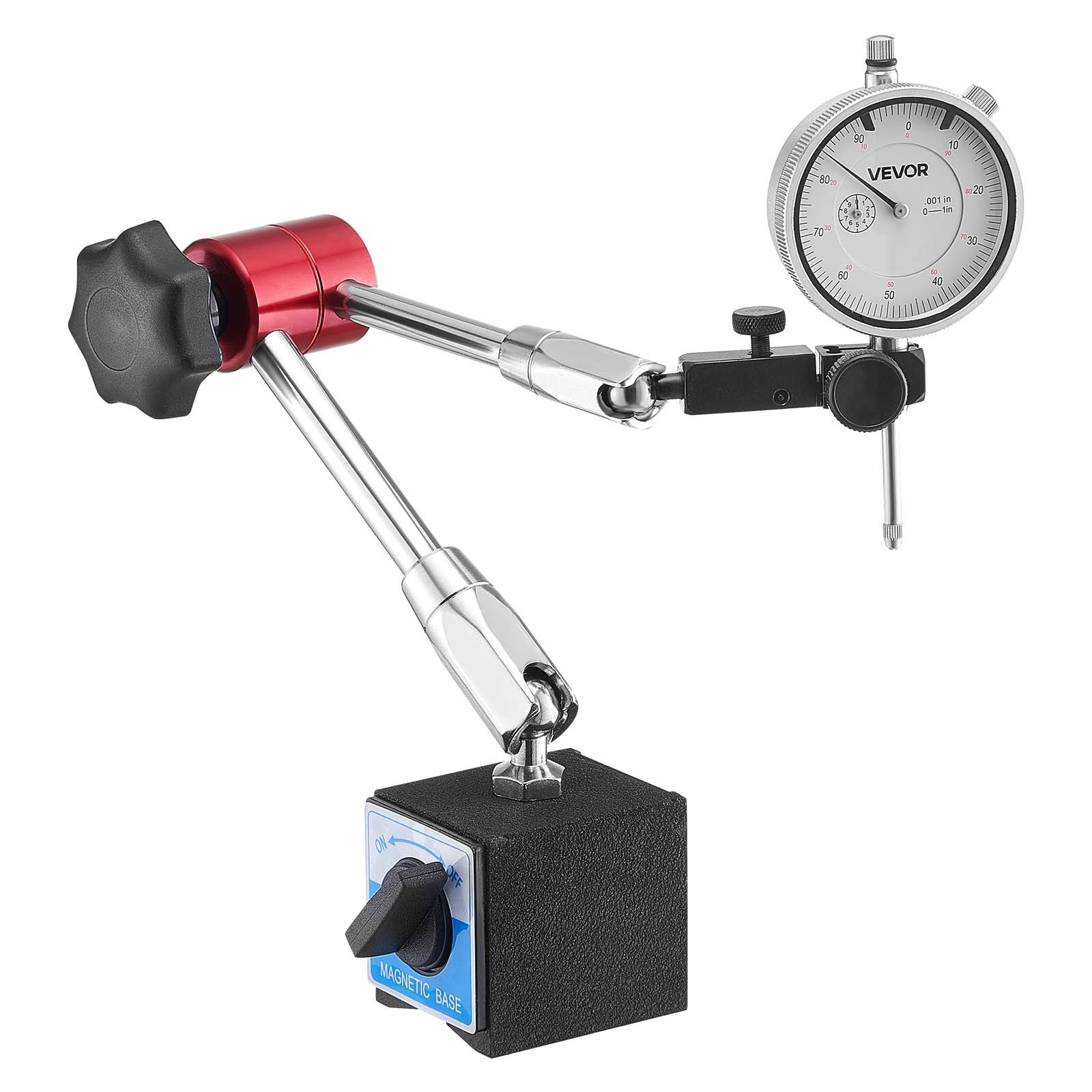 VEVOR Dial Test Indicator Magnetic Flexible Base 0.001in Accuracy 0-1 Range