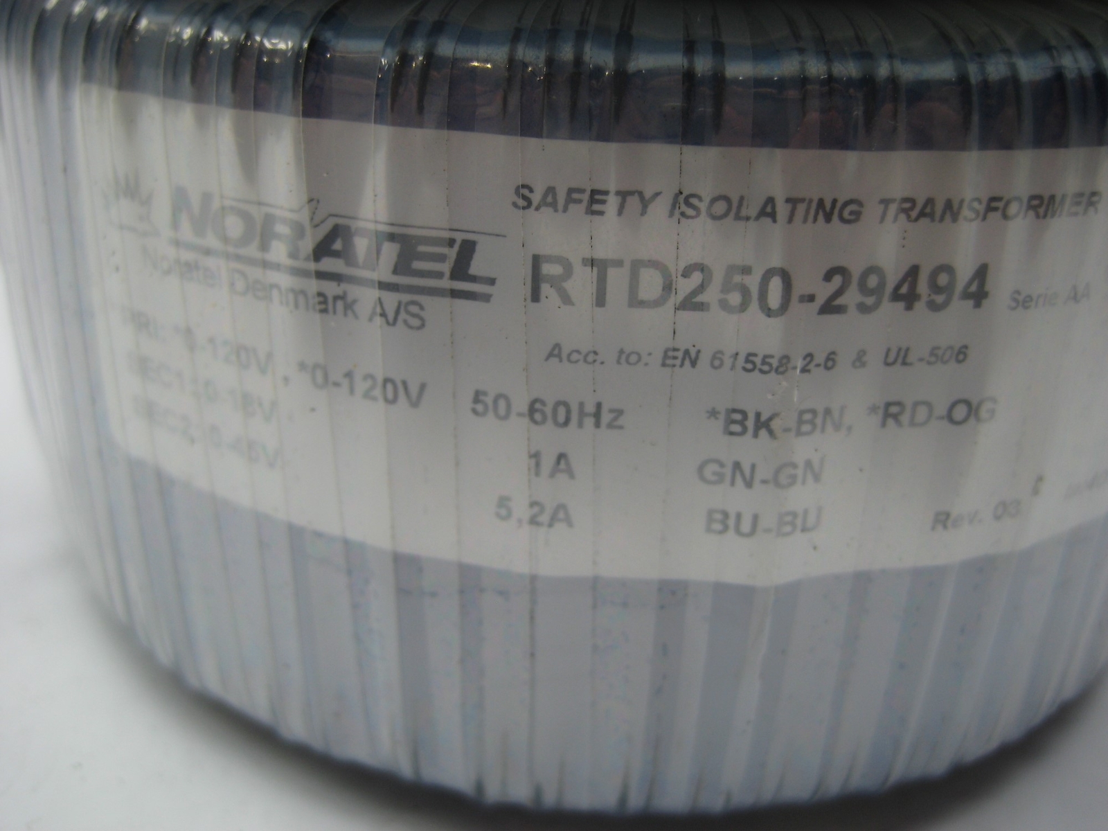 NORATEL RTD250-29494 TRANSFORMER NSNP