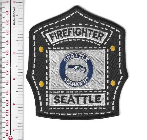 Seattle Seahawks & Seattle Fire Department Firefighter Helmet NO TARIFF