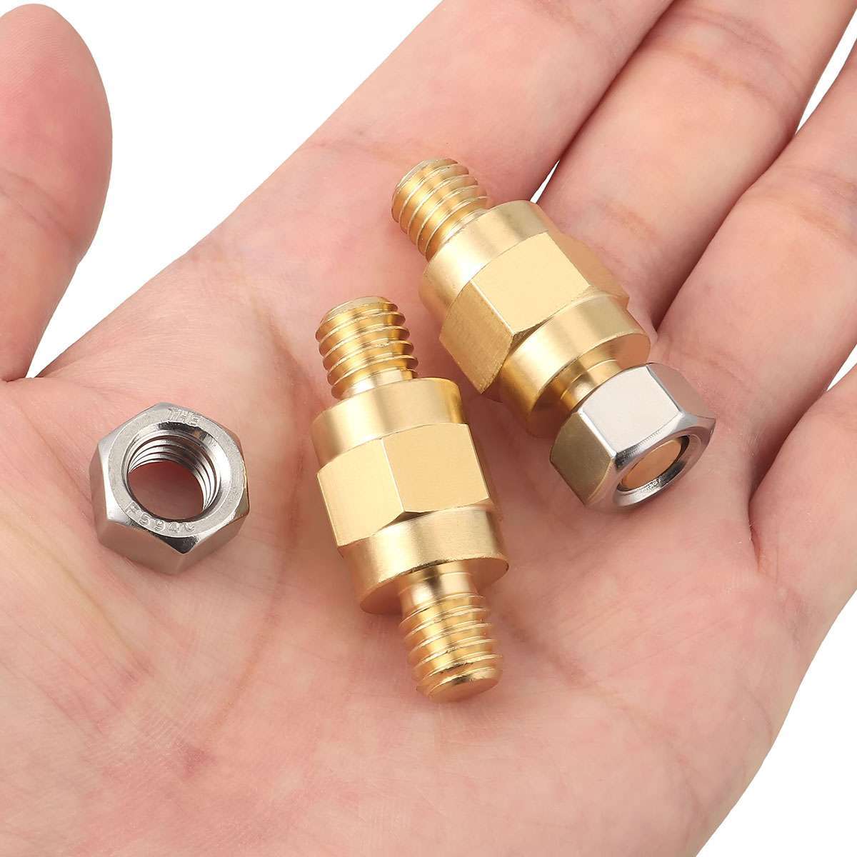 4Pcs 3/8"-16 GM Post Brass Side PostBattery Terminal Bolt Standard Extender Stud
