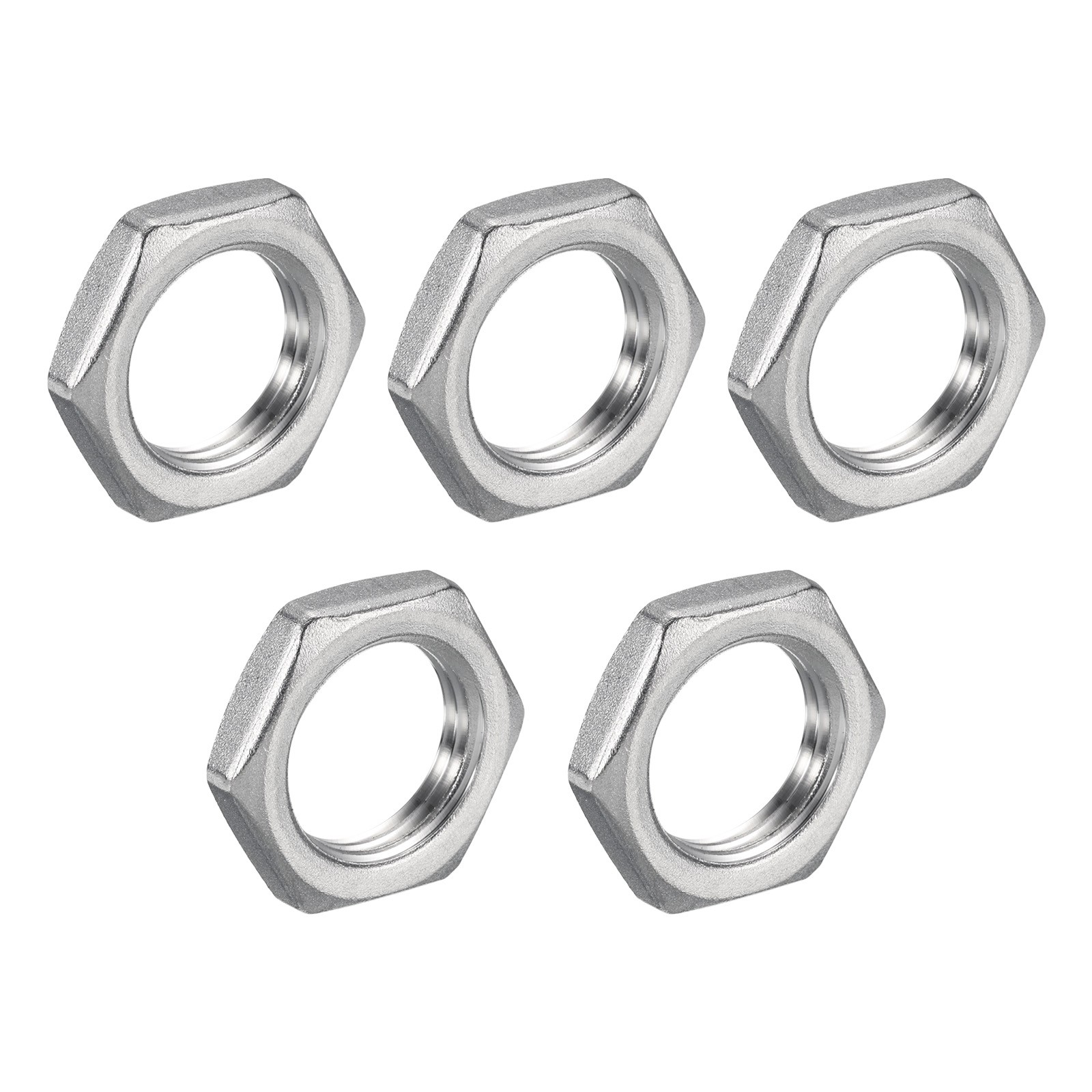 5 Pcs Cast Pipe Fitting Hex Locknut Nut G 1/2" Female Thread (DN15)