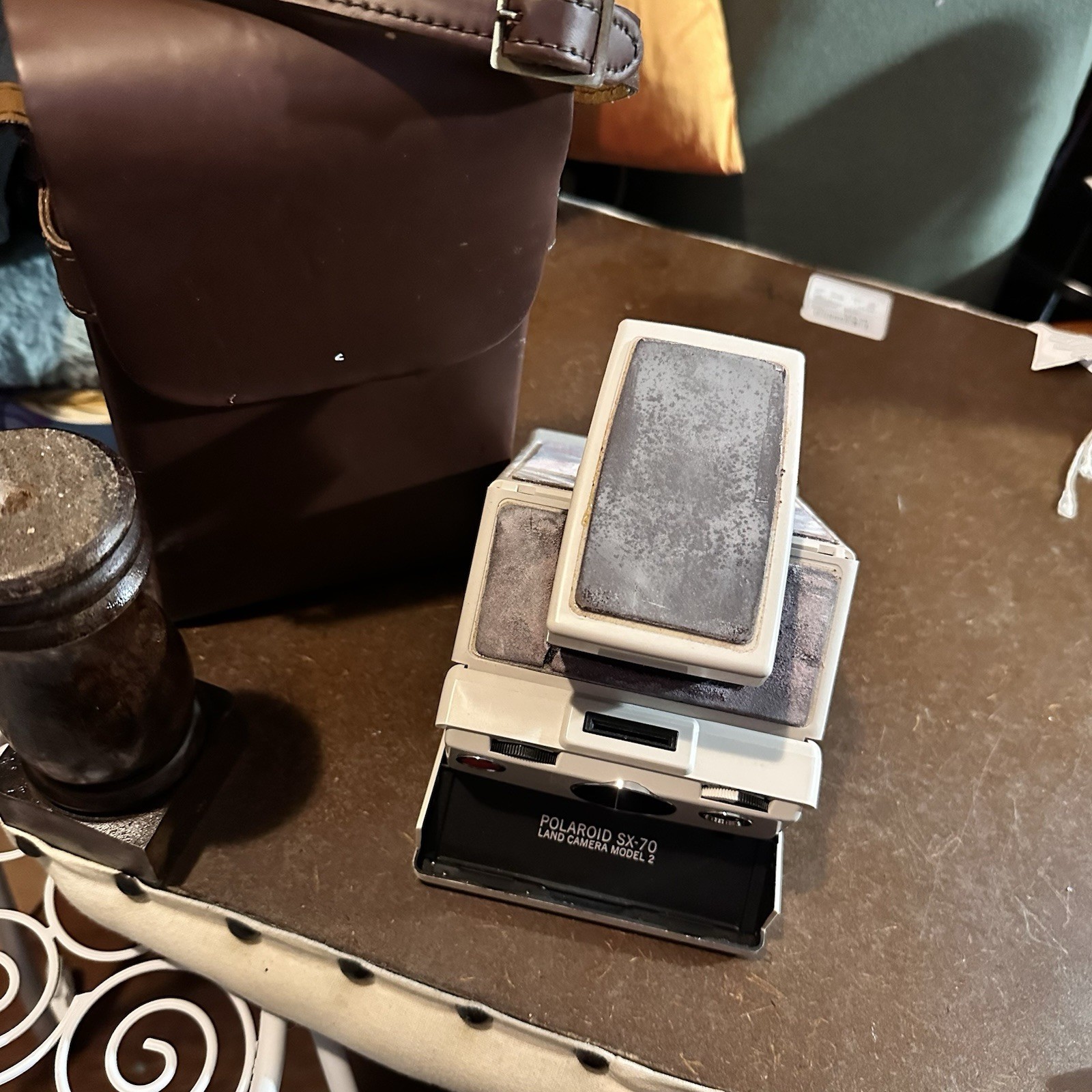 Polaroid SX land camera with case